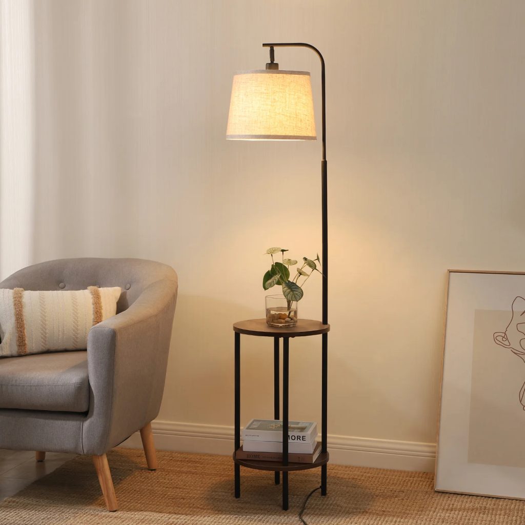 floor lamp with table