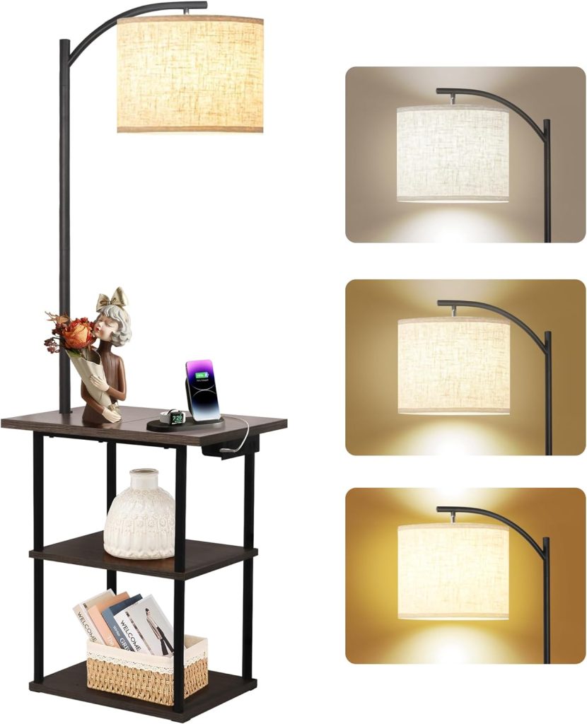 floor lamp with table