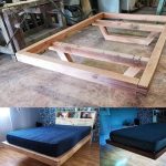 diy floating bed frame with led lighting plans